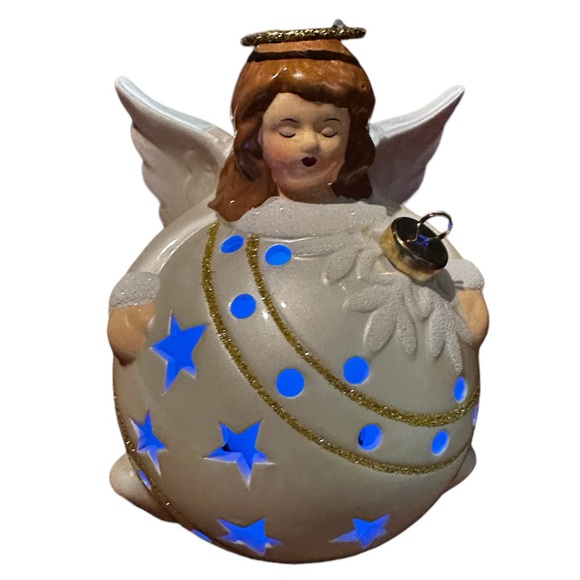Home Reflections Light-Up Color Changing Ceramic Angel Christmas Bulb Figurine - Picture 6 of 9